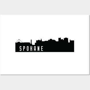 Spokane City Silhouette Posters and Art